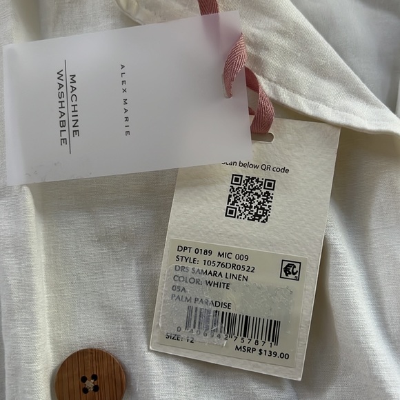 Alex Marie
Samara Linen Sailor Collar Sleeveless Sleeveless Dress. - Picture 11 of 11